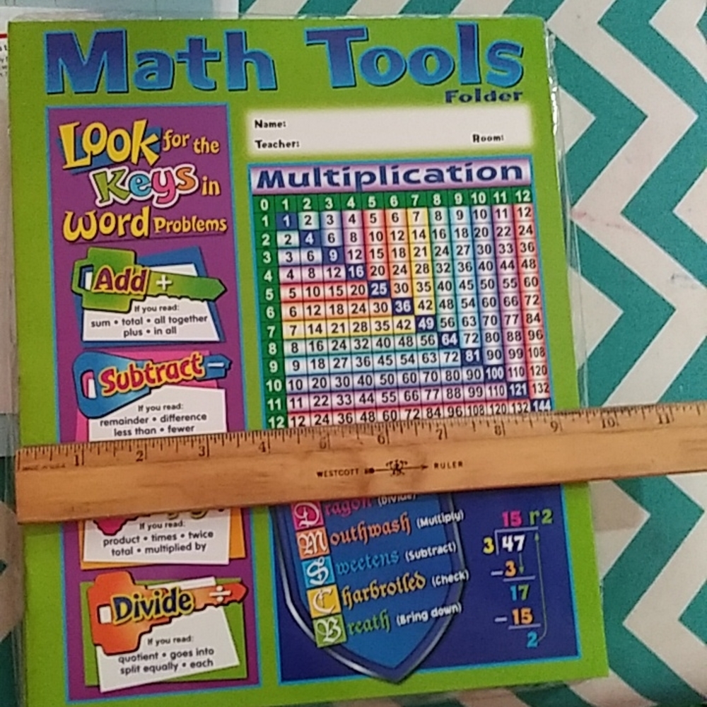 NWT Math Reference Four-Pocket Folder - Picture 7 of 8